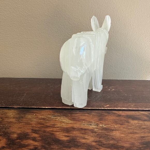 Vintage hand carved White Onyx Marble Donkey Mule Figurine READ - Picture 5 of 9